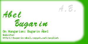 abel bugarin business card